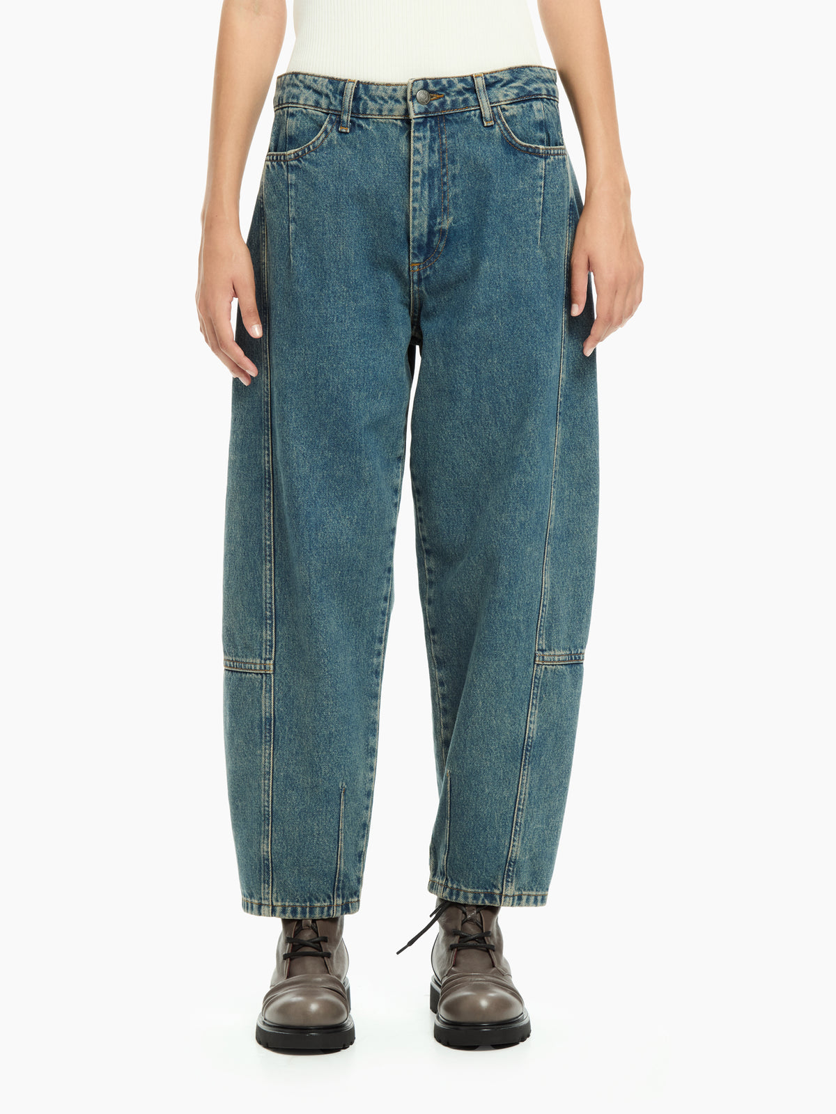IXOS Jeans balloon con cuciture verticali