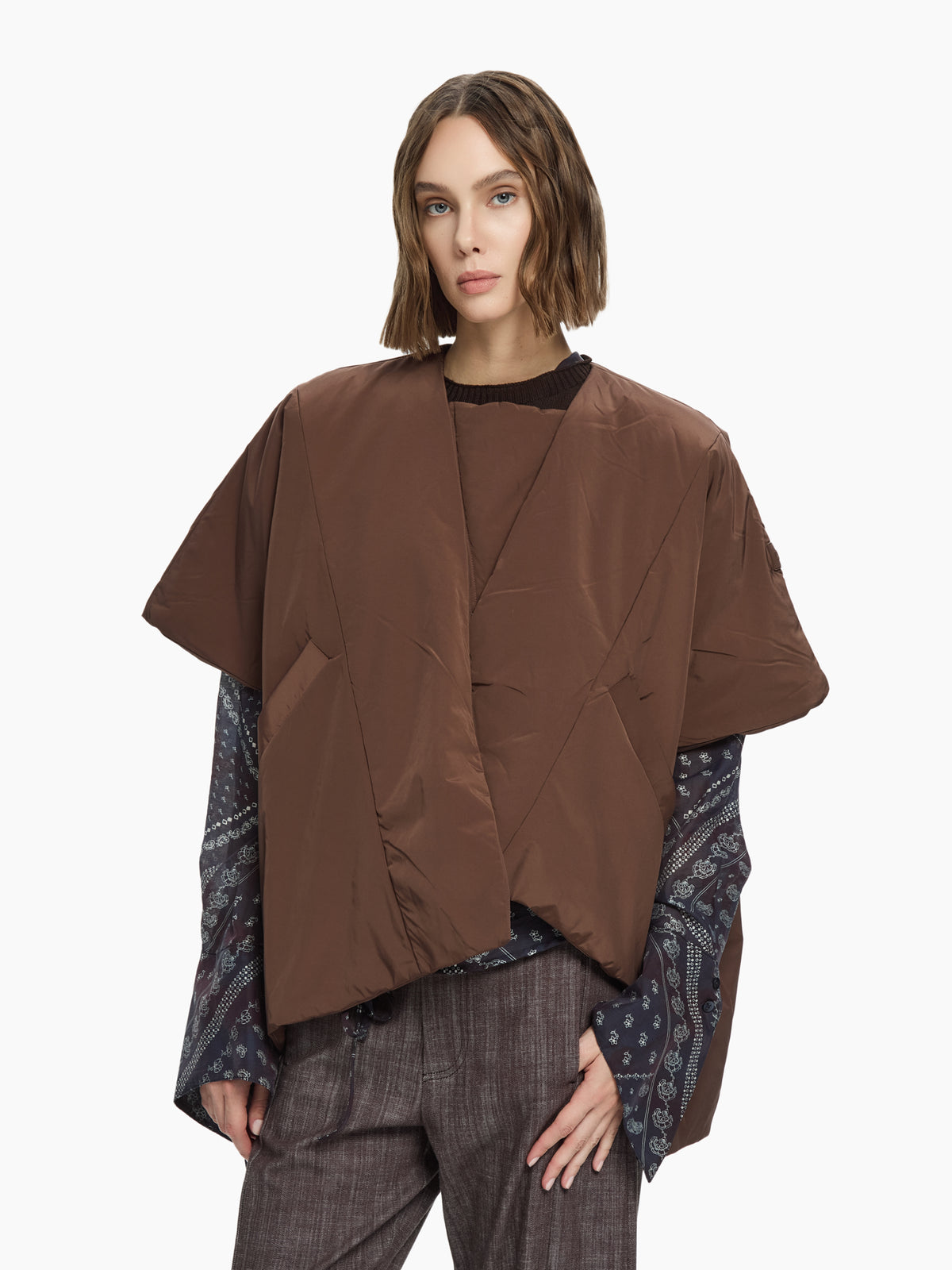 IXOS Giacca imbottita oversize MARRONE