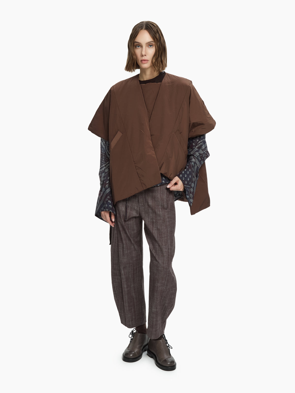 IXOS Giacca imbottita oversize MARRONE
