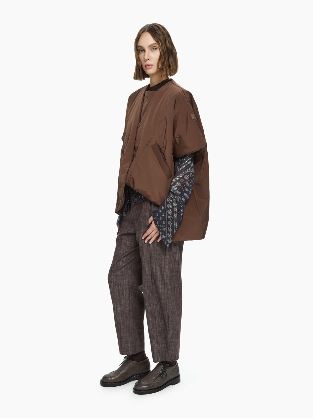 IXOS Giacca imbottita oversize MARRONE