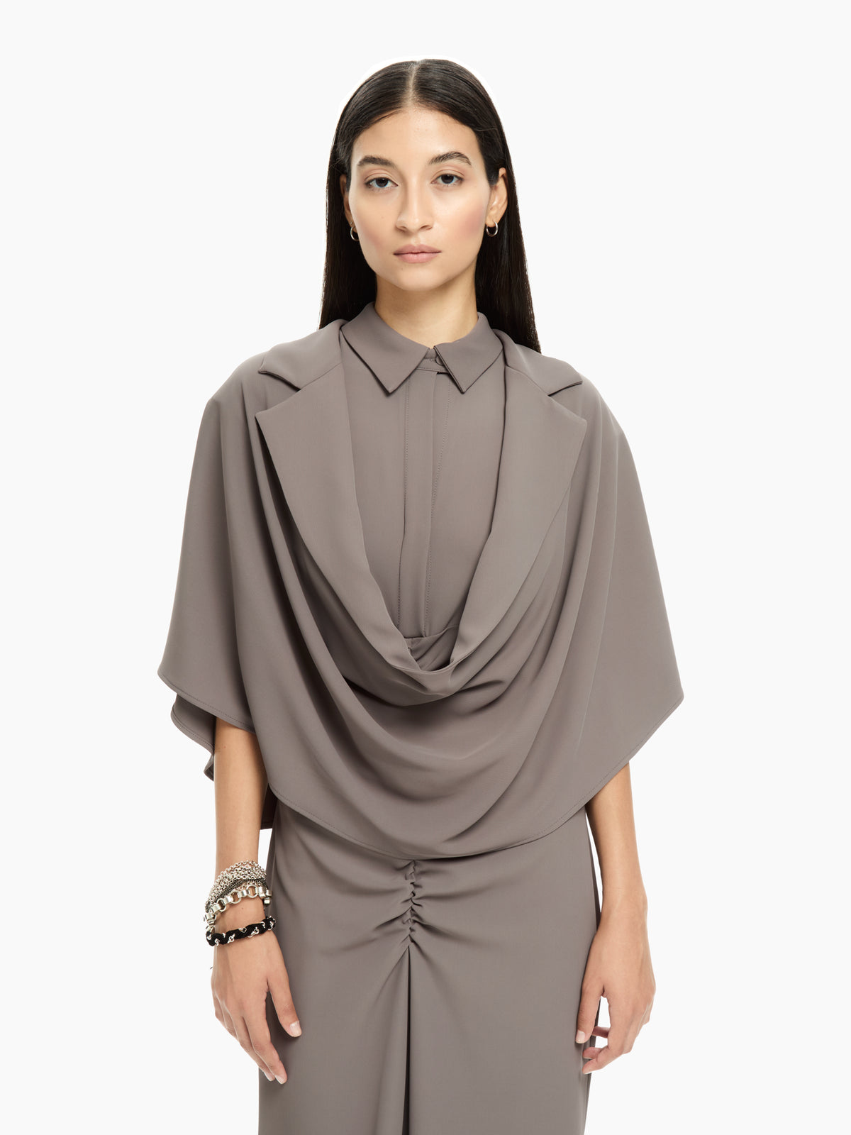 IXOS Top drappeggiato GRIGIO