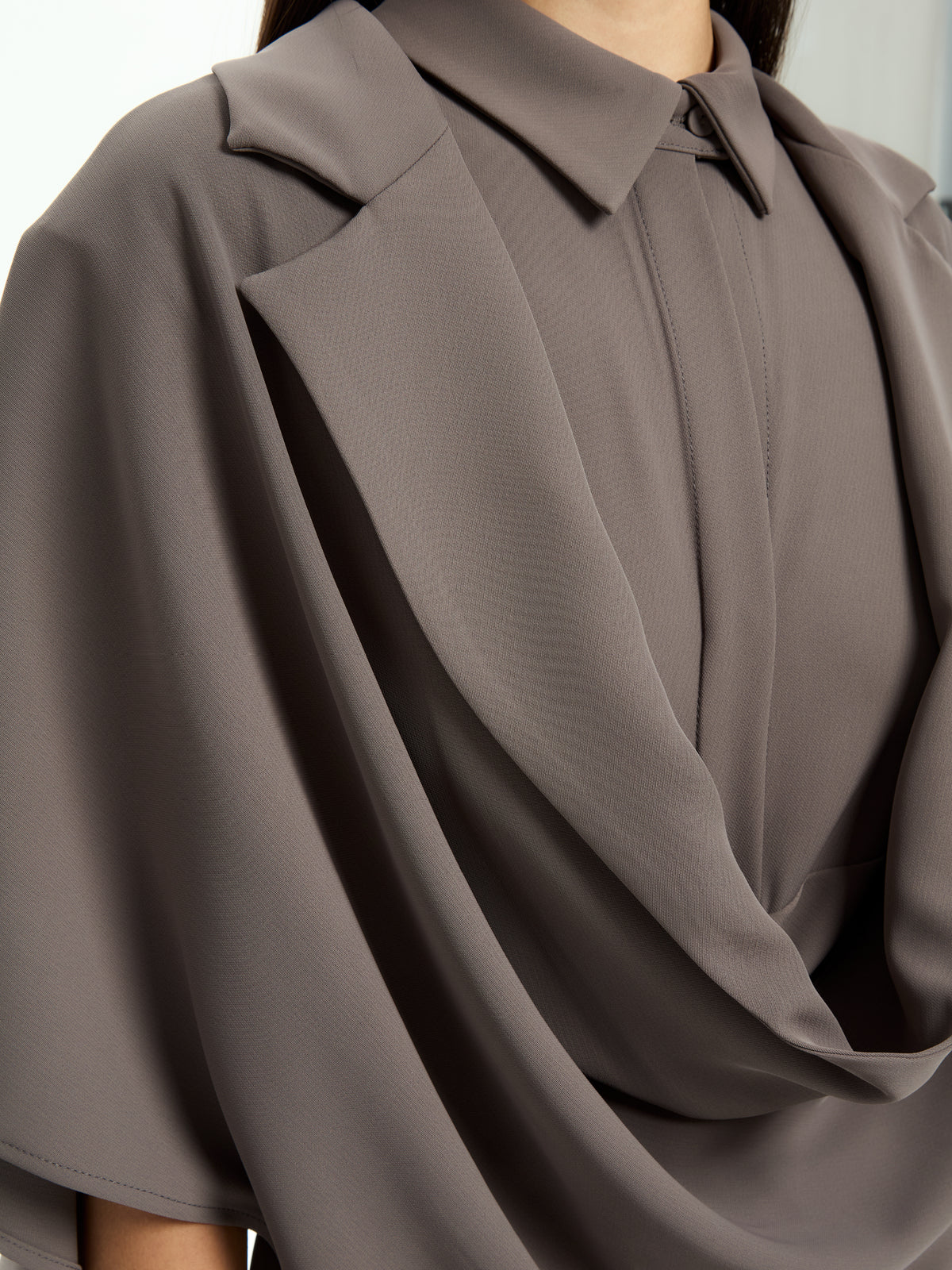 IXOS Top drappeggiato GRIGIO