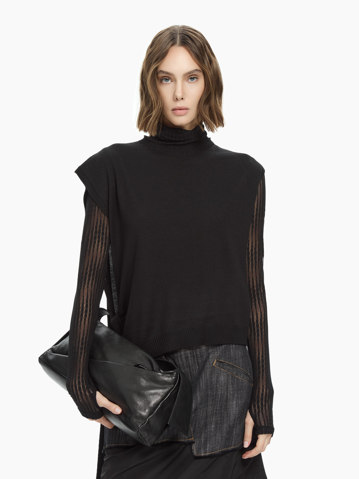 IXOS Maglia con spalla scoperta NERO